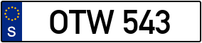 Trailer License Plate